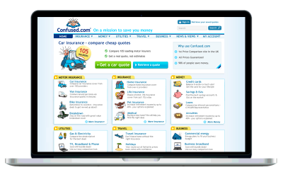 Confused.com website UX and usability testing by Martin Gray