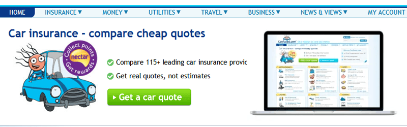 Confused.com website design and UX by Martin Gray
