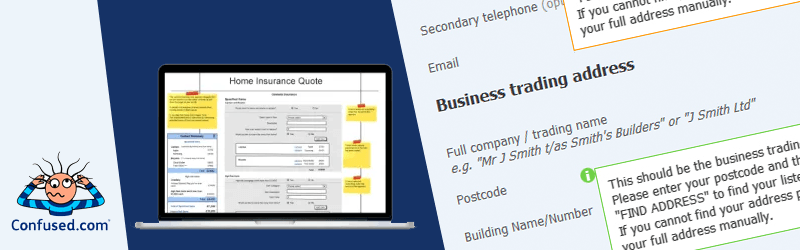 confused.com quote header - design portfolio Martin Gray