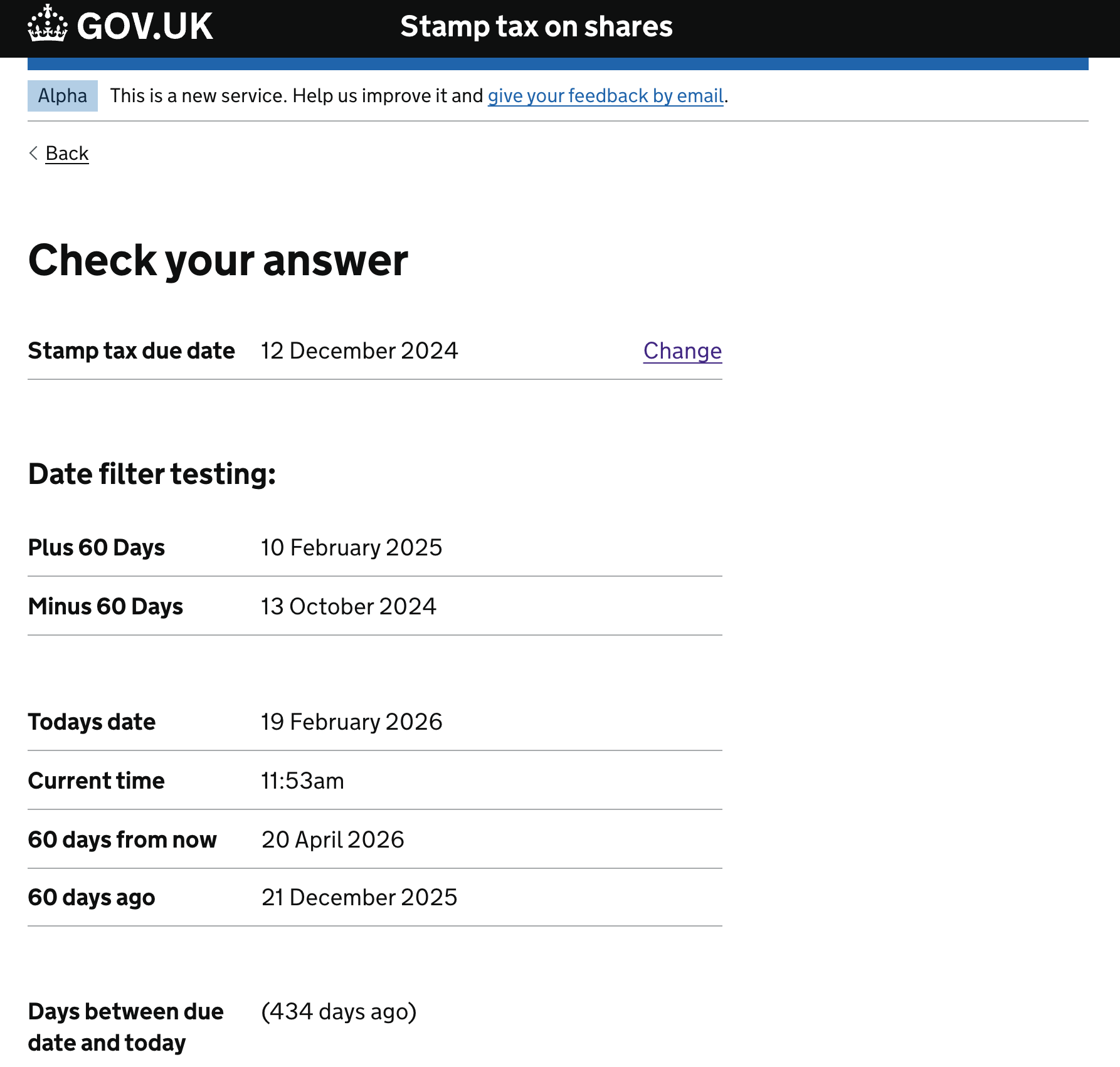 User checks answers and their deadline is displayed.